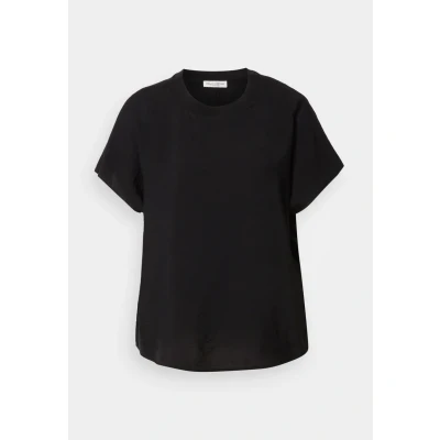 Afbeelding van Marc O&#039;Polo Style Short Sleeve CREW NECK WITH TAPE Solid Tshirt basic, Dames, Maat: 32, Black
