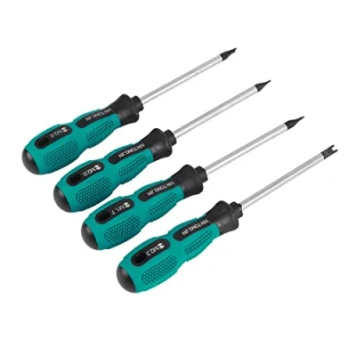 Afbeelding van U vormige schroevendraaier, 4 delige CRV type stalen vork Magnetische schroevendraaier Multifunctioneel handgereedschap DIY schroevendraaierset