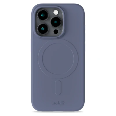 Afbeelding van Apple iPhone 15 Pro MagSafe Hoesje Gerecycled kunststof Holdit Backcover Blauw Telefoonhoesje