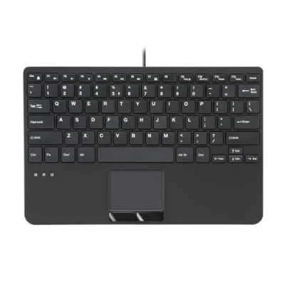 Afbeelding van Perixx PERIBOARD 525 US, bedraad mini USB toetsenbord met touchpad x Type Schaartoetsen 11,18 7,17 1,1 inch Ingebouwde 2 hubs Amerikaans Engels