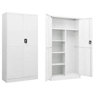 Afbeelding van Lockerkast 90x40x180 cm staal wit
