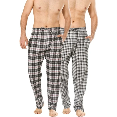 Afbeelding van 2 PACK Pyjama Broeken Zwart Geruit / Grijs Maat XL Koopjedeal.nl Altijd de beste deal