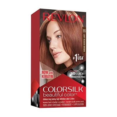 Afbeelding van Revlon ColorSilk Beautiful Color 55 Light Reddish Brown