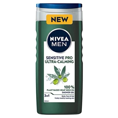 Afbeelding van NIVEA MEN Sensitive Pro Ultra Calming, Shower Gel, 3 in 1, Körper, Gesicht, Haar, 250 ml