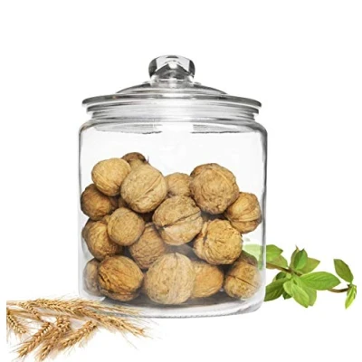 Afbeelding van Sendez voorraadpot 4 l met deksel glazen container opbergpot bonbonnière koekjesdoos inmaakpot