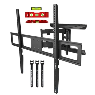 Afbeelding van Maclean TV beugel max VESA 800x600, 43 100&quot;, 80kg, horizontale en verticale hoekverstelling, profiel 50 500mm, zwart, MC 423