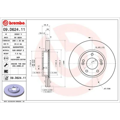 Afbeelding van Brembo Remschijven 09.D624.11