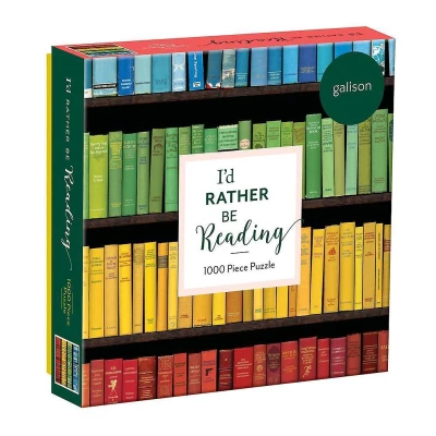Afbeelding van I&#039;d rather be reading 1000 pc puzzle in square box