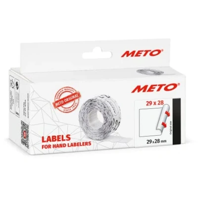 Afbeelding van Meto Classic etiketten wit 29x28mm permanente lijmlaag (5x1000 stuks)