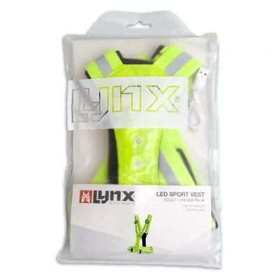 Afbeelding van Lynx veiligheidshesje led USB polyester geel one size
