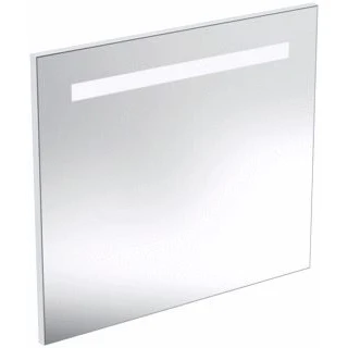 Afbeelding van Ideal standard strada ii spiegel met verlichting horizontaal 80x70cm condensvrij aluminium look t3342bh