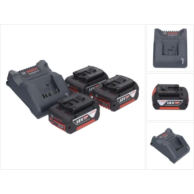 Afbeelding van Bosch GAL 18V 20 acculader 10.8 18 V 2 A ( 2607226281 ) + 3x GBA 5.0 Ah accu 2607337069