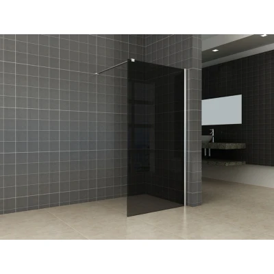 Afbeelding van Wiesbaden inloopdouche met muurprofiel 900x2000 10mm NANO rookglas