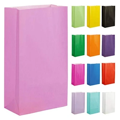 Afbeelding van Thepaperbagstore 40 Papieren Zakjes Voor Feestjes En Cadeaus Roze 140x245x70mm