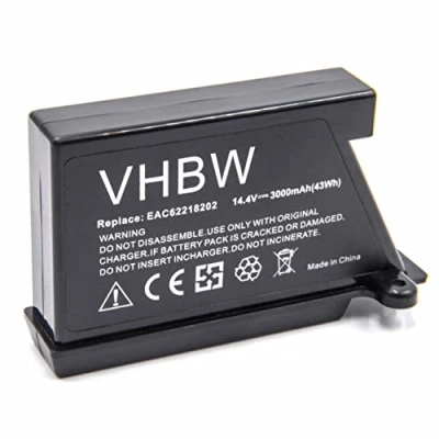Afbeelding van vhbw Li Ion accu 3000 mAh (14,4 V) compatibel met robotstofzuiger Home Cleaner Robot LG HomBot VR64701LVMP, VR64702LVMB, VR64702LVMT, VR64703, VR64703LVM