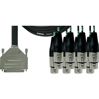 Afbeelding van Cordial Intro multicore D Sub/XLRf 8 voudig, Rean stekker, 3,0m Analoge kabels