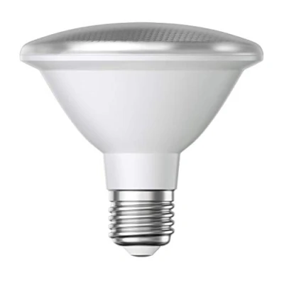 Afbeelding van ledscom.de E27 LED lamp, PAR30 korte hals, warm wit (2700 K), 12,9 W, 994lm, 42, reflectorspiegel (zilver), reflectorlamp, reflector, spot, schijnwerper, halogeenlamp
