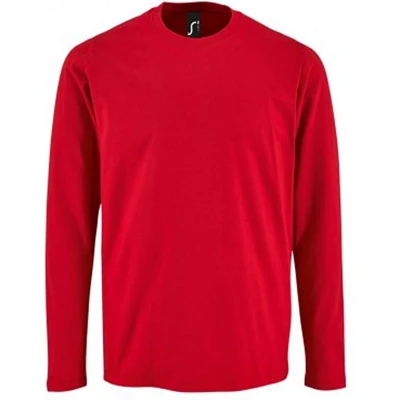 Afbeelding van SOLS Heren Keizerlijk T Shirt Met Lange Mouwen (Rood) Maat XL