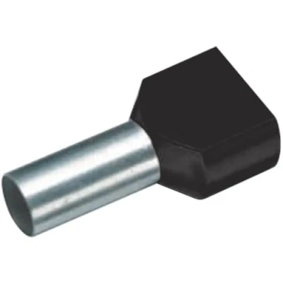 Afbeelding van Vogt Verbindungstechnik 460714D Dubbele adereindhulzen 6 mm² Deels geïsoleerd Zwart 100 stuk(s)
