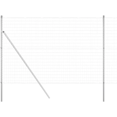 Afbeelding van vidaXL Euro Fence met 7 Palen 1.5x10 m Gegalvaniseerd Staal