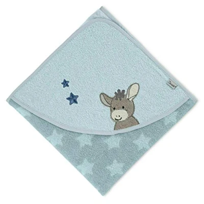 Afbeelding van Sterntaler Badhanddoek Emmi medium blauw 100 x cm