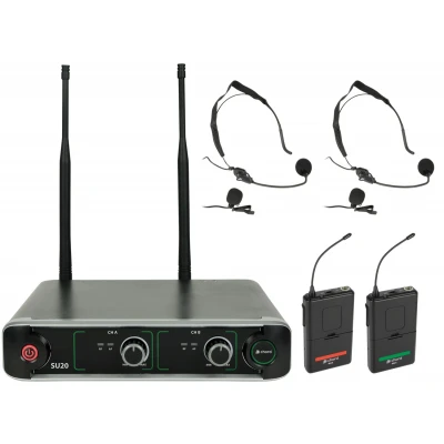 Afbeelding van Adastra SU20 B RG Dual UHF microfoon systeem met 2x Headset/clip