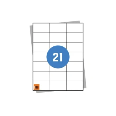 Afbeelding van DULA Etiketten Stickervellen A4 21 stickers per vel 70 x 42,3 mm 100