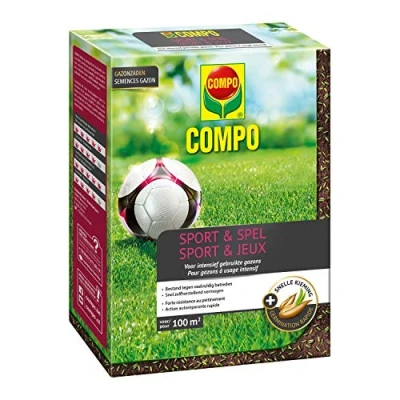 Afbeelding van COMPO Gazonzaad Sport &amp; Spel voor intensief gebruikte gazons bestand tegen veelvuldig betreden doos 2 kg (100 m²)