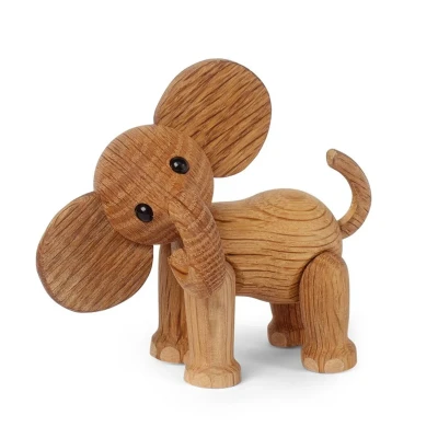 Afbeelding van Spring Copenhagen Ella olifant baby decoratie Eikenhout esdoorn