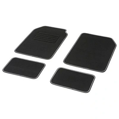 Afbeelding van DBS vloermatten voor auto/auto, 4 delig, en achter, wit, universeel, antislip