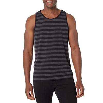 Afbeelding van Amazon Essentials Men&#039;s Tanktop met normale pasvorm, Houtskoolzwart/Zwart, XL