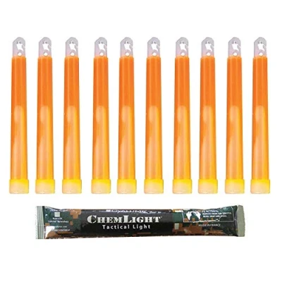 Afbeelding van Cyalume lichtstaaf, wit, militair, ChemLight Sticks, 15 cm, hoge intensiteit, 30 minuten (10 stuks)
