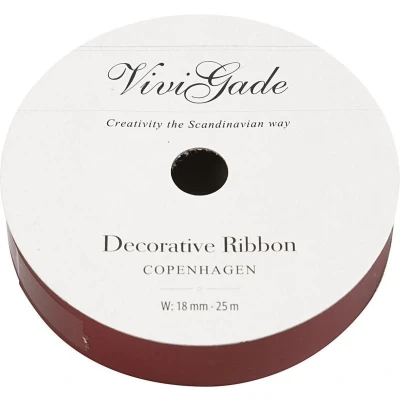 Afbeelding van Creativ Company Cadeaulint Mat Rood, 25m