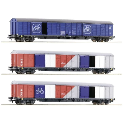 Afbeelding van Roco 77022 H0 3 delige set fietstransport van de ÖBB