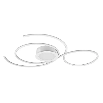 Afbeelding van Trio leuchten LED Plafondlamp Plafondverlichting 76W Aanpasbare Kleur Afstandsbediening Dimbaar Vierkant Wit Aluminium