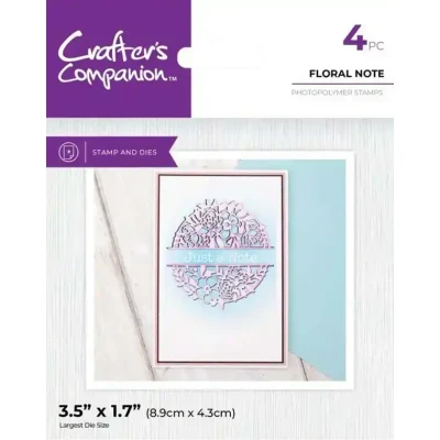 Afbeelding van CC Split Space Clearstamp/Snijmal Set Floral Note