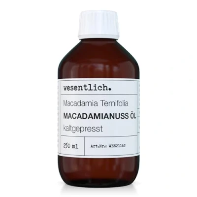 Afbeelding van Macadamia olie, koudgeperst, 250 ml, 100% pure olie (Macadamia Integrifolia) wesentlich.