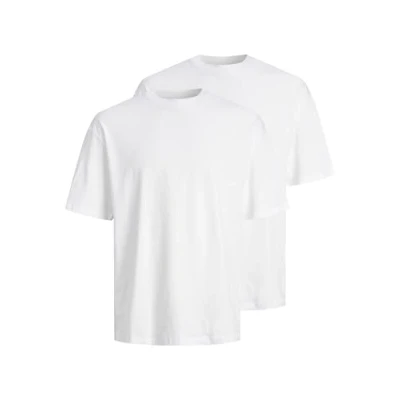Afbeelding van Jack &amp; Jones Bradly Kurzarmshirt Doppelpack Tshirt basic, Heren, Maat: Small, White
