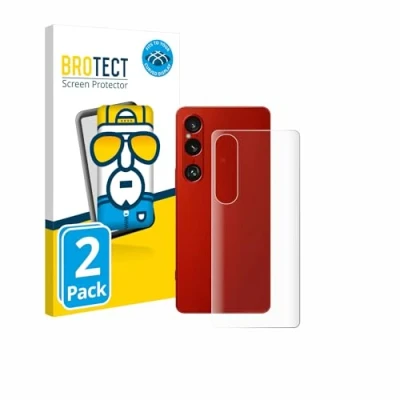Afbeelding van BROTECT Screenprotector voor Sony Xperia 1 VI (Achterkant) Folie Beschermfolie transparant volledig dekking (2 Stuks)