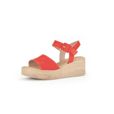 Afbeelding van Gabor Clogs, Dames, Maat: 39, Oranje Veloursleer