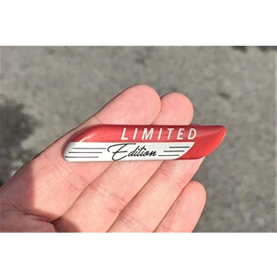 Afbeelding van 3D Gel Siliconen limited edition Badge Auto panel lichaam Zelfklevende Embleem Sticker Voertuig Tuning (ROOD)