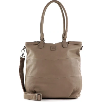 Afbeelding van FREDsBRUDER Leren Schoudertas PGL Tote Bag Taupe Bruine