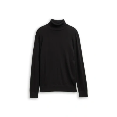 Afbeelding van TOM Tailor Denim Rollkragen Trui, Heren, Maat: XS, Night watch black