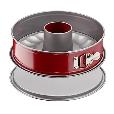 Afbeelding van Tefal 1642814 Delibake Savarinvorm met scharnier, 27 cm, koolstofrood