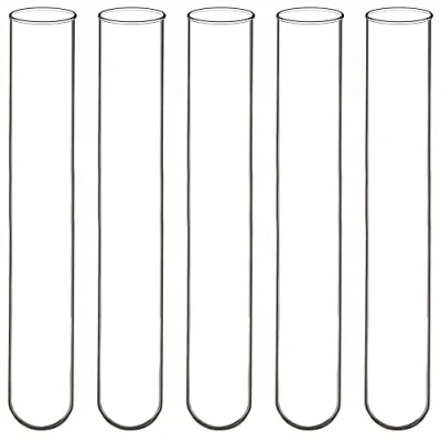 Afbeelding van Labasics 200 Stuks Borosilicaatglas Reageerbuisjes met Ronde Bodem, 12 mm OD X 75 Lengte (Pak van 200)
