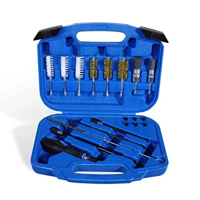 Afbeelding van CCLIFE Injectorzitting en mangatreinigingsset 19stuks Injectorreinigingsset met staaldraadborstels, nylon borstels