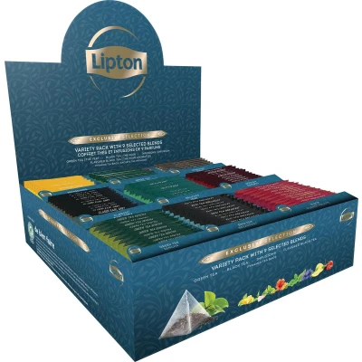 Afbeelding van Lipton thee assortiment Exclusive Selection, 9 smaken, display van 108 zakjes