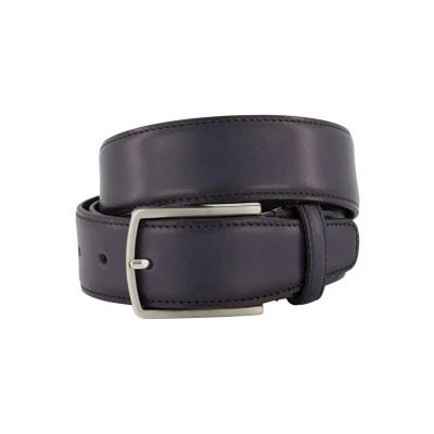 Afbeelding van LINDENMANN leren heren riem marineblauw Maat: 120