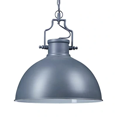 Afbeelding van Relaxdays hanglamp industriële stijl groot shabby look plafondlamp metaal E27 grijs