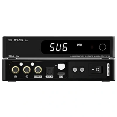 Afbeelding van S.M.S.L SU 6 DAC ES9038Q2M XMOS DSD PCM768kHz/32Bit Bluetooth 5.0 LDAC USB decoder (zwart)